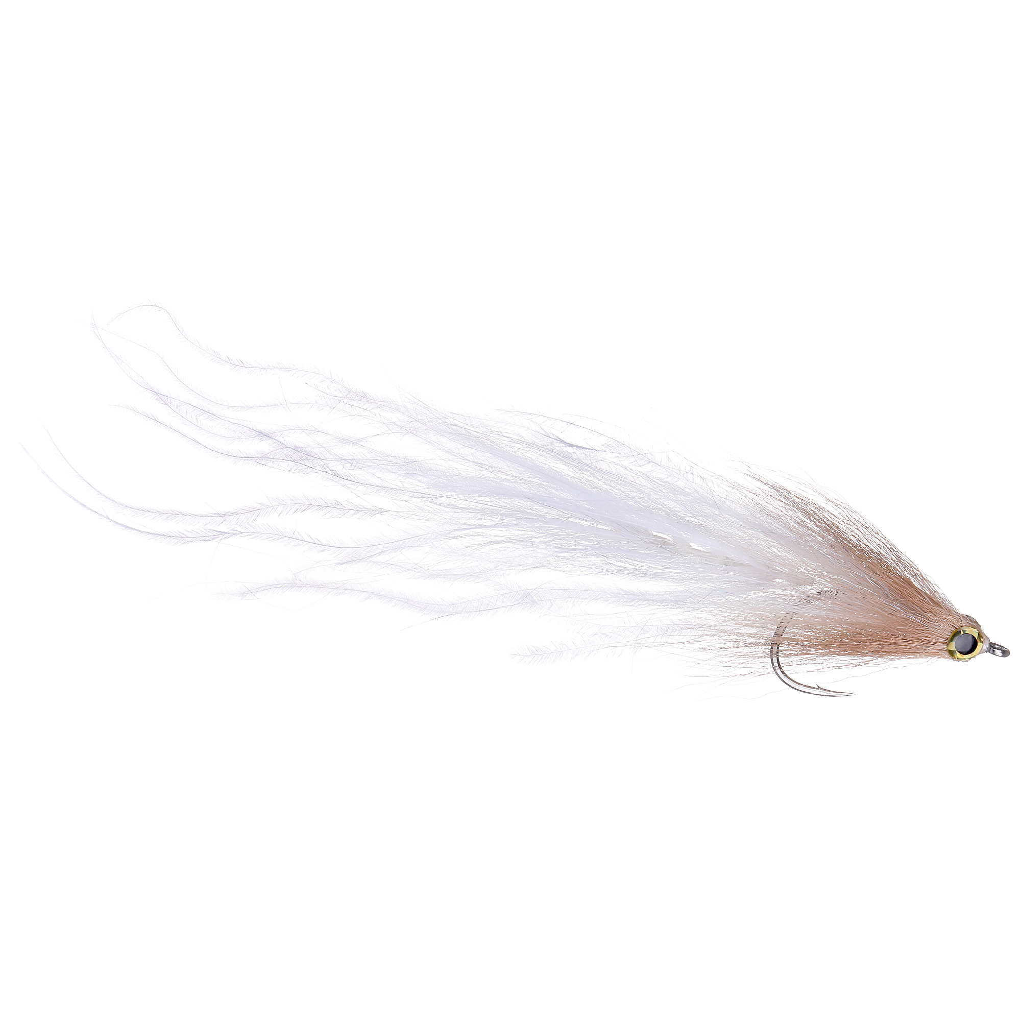 Superflies Beast Fly GT White/Tan AHREX SA290 #8/0 Saltwater fly