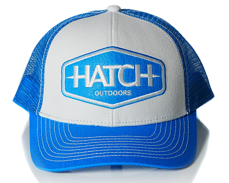 P-24851_Hatch_Marquee_Trucker_Hat_ Hatch Marquee Trucker Hat white/royal blue