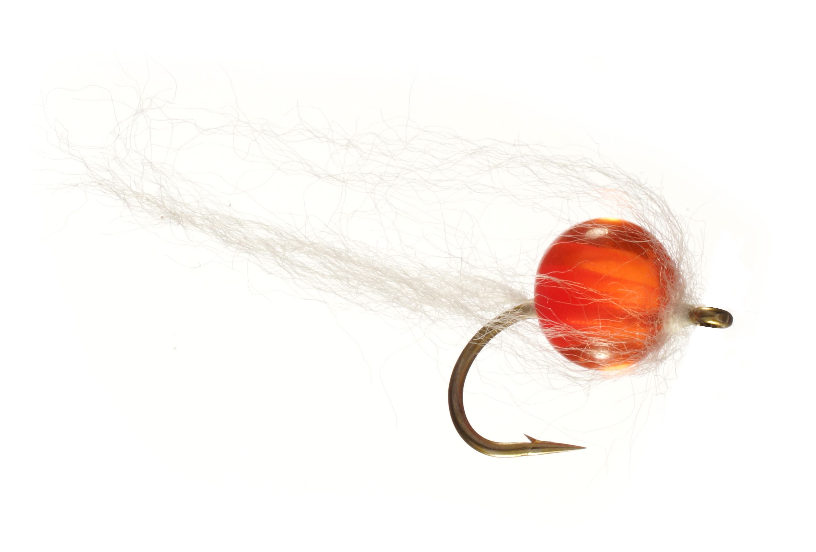 Lachsei-Bindebeispiel Bindebeispiel (mit Hareline Egg Veil)