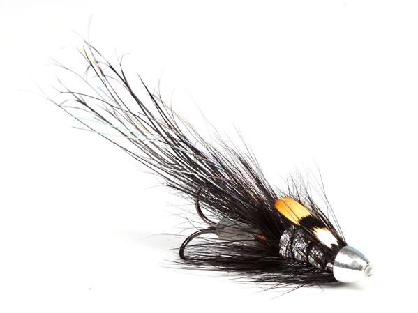 BlackSilverPotBellyPigbig Guideline Tube Fly Pot Belly Pig Black & Silver
