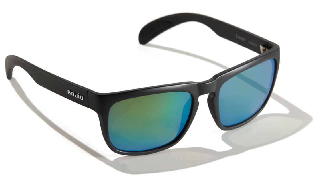 Bajio Polarized Glasses Swash - Black Matte (Green Mirror Glass)