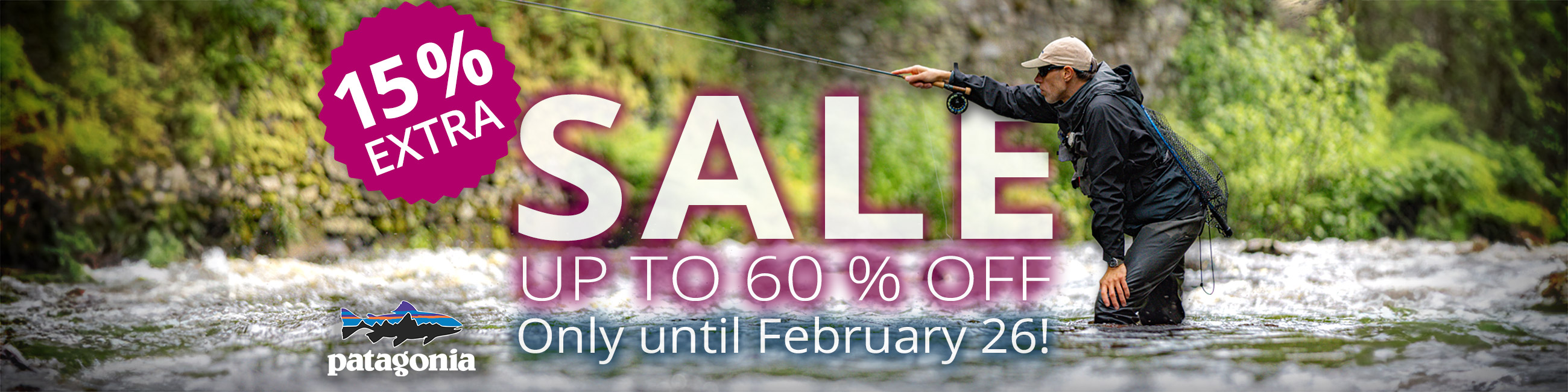 15% Extra off PATAGONIA until 2/26