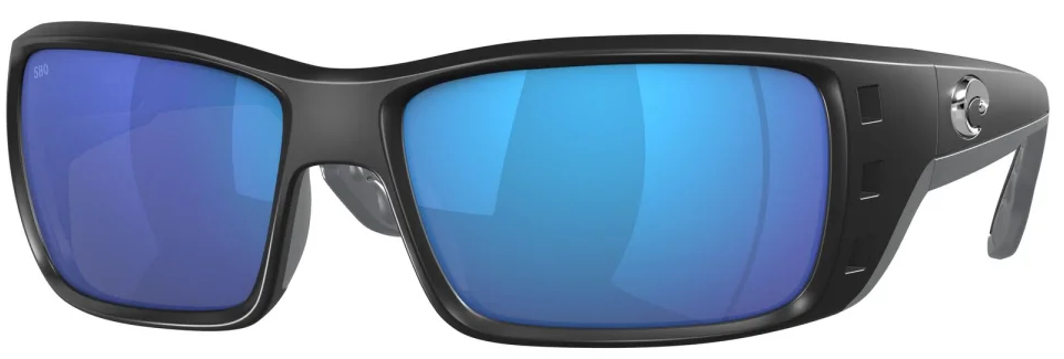Costa Polarized Glasses Permit Matte Black (Blue Mirror 580G)