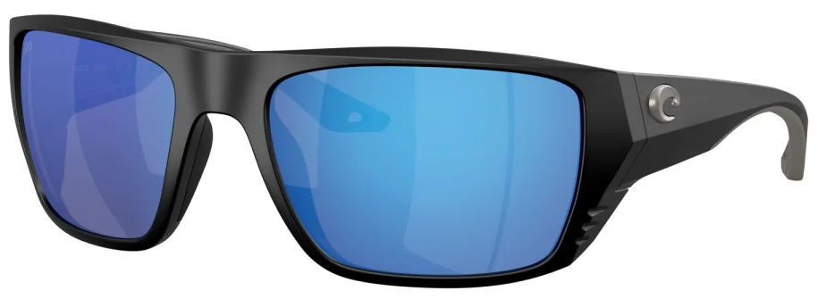 Costa Polarized Glasses Finlet Matte Black (Blue Mirror 580G)