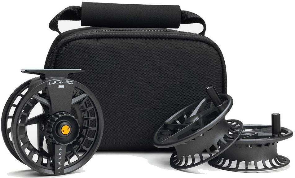 Lamson Liquid S HD Heavy Duty Full Frame Pack Smoke - Fly Reel incl. 2 Spools and Bag