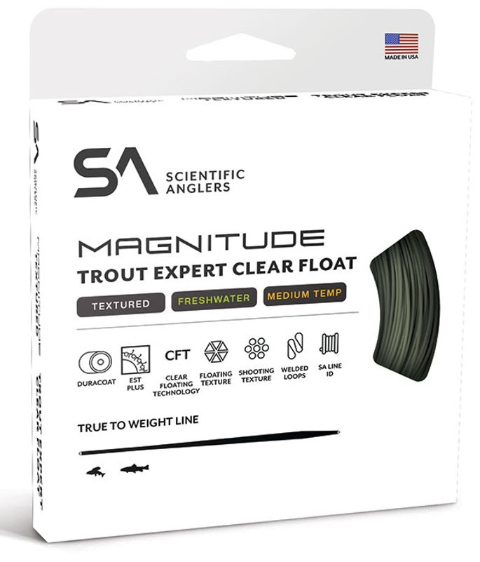 Scientific Anglers Magnitude Trout Expert Clear Tip  WF Fly Line Sage Green Scientific Anglers Magnitude Trout Expert Clear Tip  WF Fly Line Sage Green