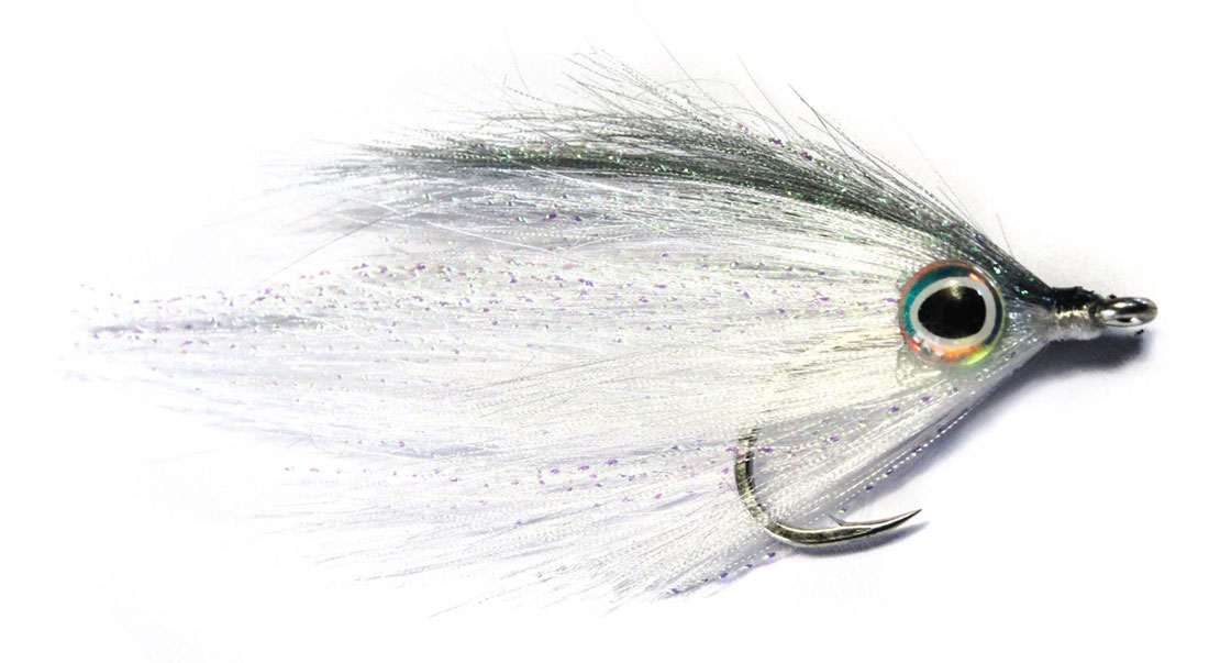 h2o_magnetic_minnow_grey_white Fishient H2O Saltwater Fly - Magnetic Minnow grey & white