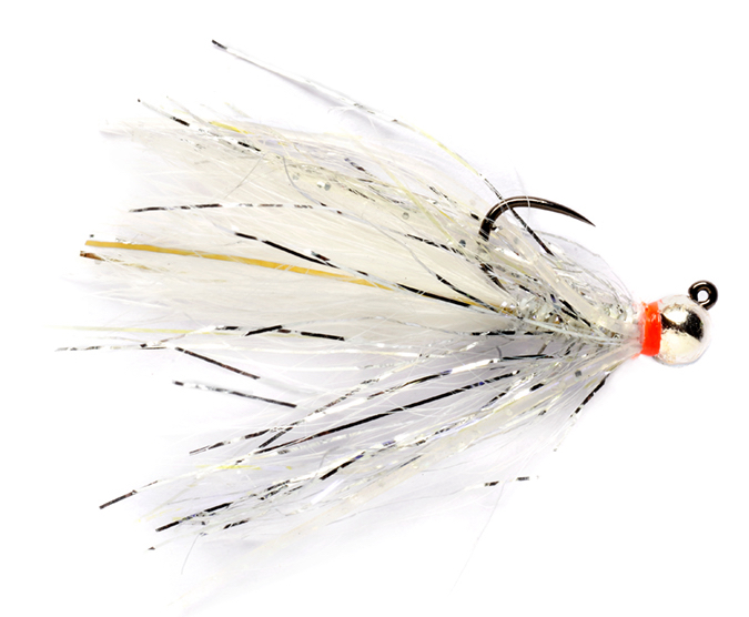 P-21130_FullingMill_Daniels_UV_Jig_White Fulling Mill Streamer - Daniel's UV Polar Jig White Barbless