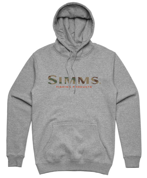 Simms Logo Hoody grey heather