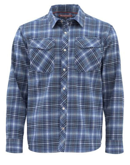 Simms Gallatin Flannel Shirt rich blue plaid
