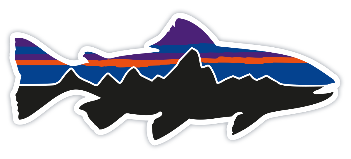 Patagonia Trout Sticker, Sticker, Print & Sticker