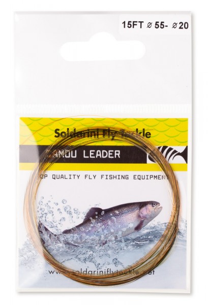 Soldarini Fly Tackle Euro Nymph Camou Leader 15ft