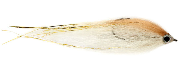 Fulling Mill Streamer - Daz's Bendback Minnow tan & white