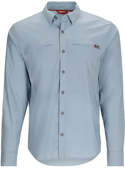 Simms Bugstopper Shirt Plaid Longsleeve steel blue
