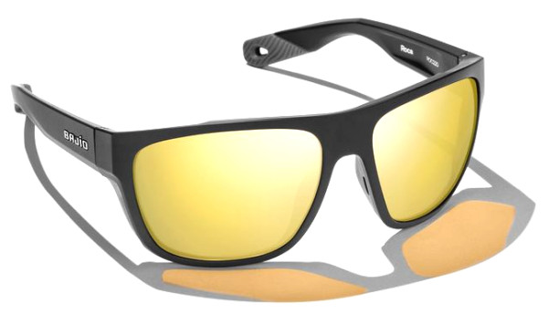 Bajio Polarized Glasses Las Rocas - Black Matte (Yellow Mirror Glass)