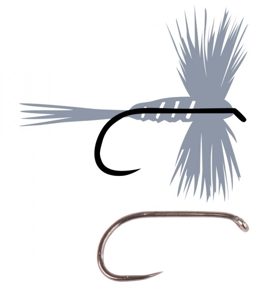 Tunca Expert Fly Hook TE15 Wide Gape Dry Fly Barbless, Barbless, Fly Hooks, Fly Tying