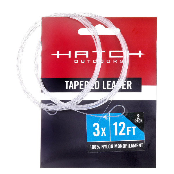 Hatch Professional Nylon Monofil Tapered Leader 12 ft 2er Pack
