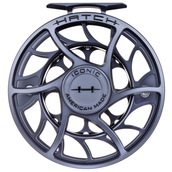 Hatch Iconic Fly Reel Large Arbor gray/black