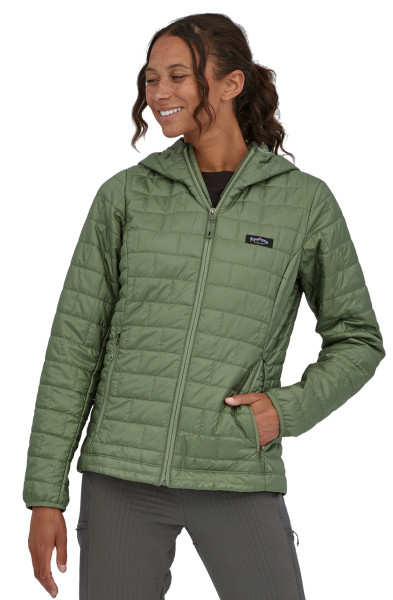 Patagonia W's Nano Puff Fitz Roy Trout Hoody Womens Jacket HMKG | For Women  | Clothing | adh-fishing