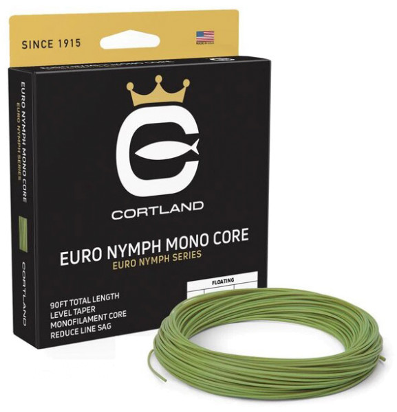 Cortland Euro Nymph Mono Core Level Fly Line gecko green