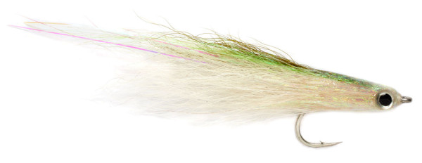 Fulling Mill Streamer - Daz's Sandeel olive & white