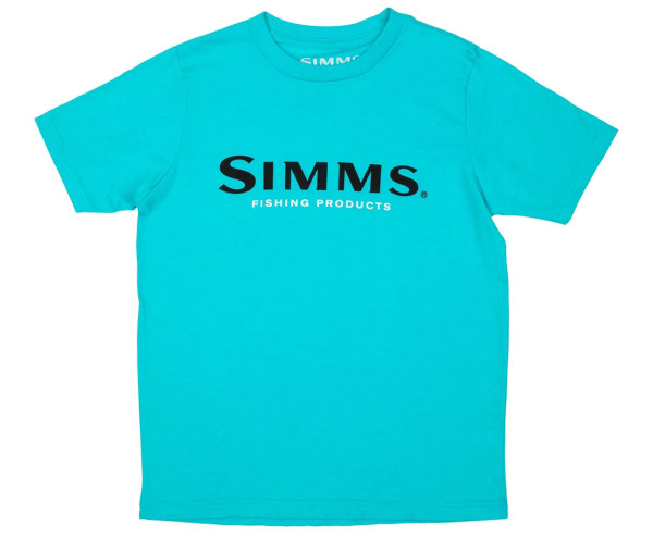 Simms Kid's Logo T-Shirt tahiti blue