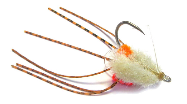 H2O Saltwater Fly - Rolling Bead Box Crab tan