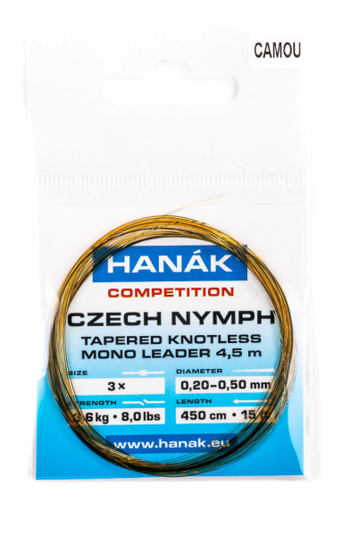 Hanak Czech Nymph Leader Camou 4,50m