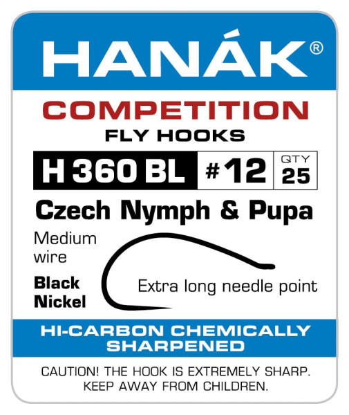 Hanak H 360 BL Czech Nymph & Pupa Hook