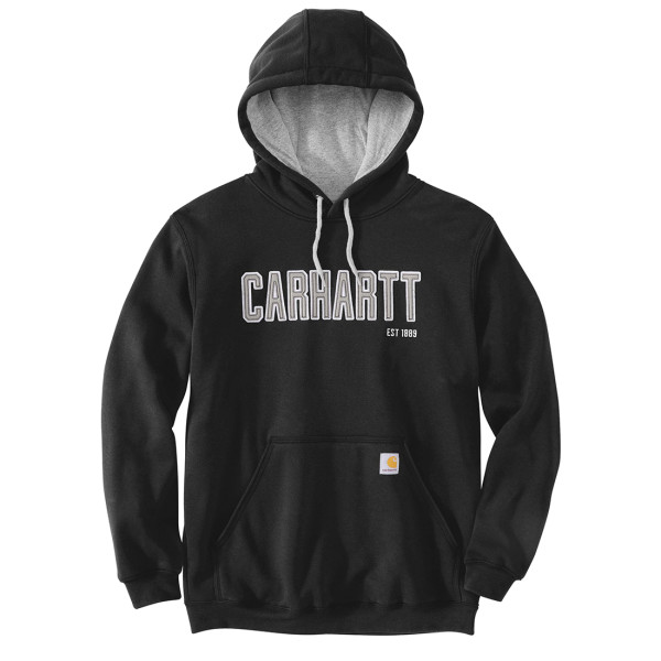 Carhartt Felt Logo Graphic Hoody Sweatshirt black