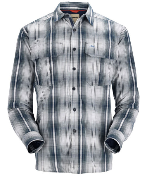 Simms Coldweather Shirt navy sterling plaid