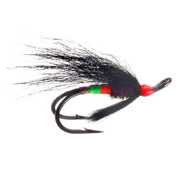 Superflies Salmon Fly - Undertaker Red Head Black Double