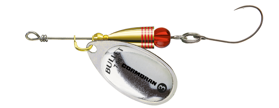 Daiwa Cormoran Bullet Spinner Single Hook silver, Metalbaits, Lures and  Baits, Spin Fishing