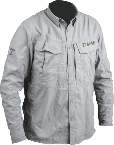 Traper Montana Guide Fishing Shirt light grey