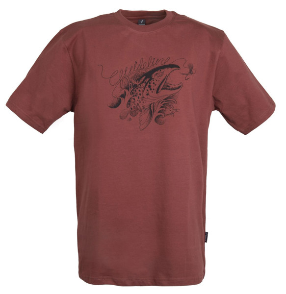 Guideline Angry Trout ECO Tee T-Shirt brick