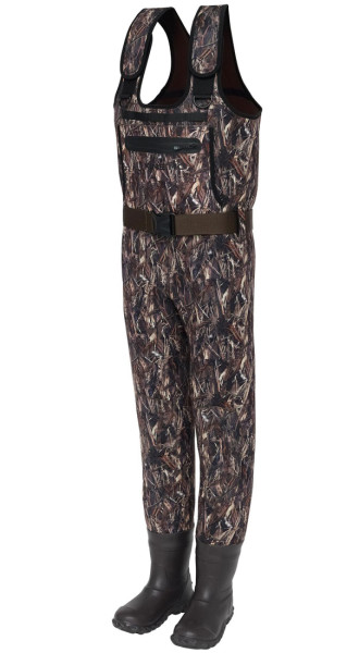 Kinetic NeoRush Bootfoot Wader with Boots Rubber Soles Camo, Neoprene  Waders, Waders, Clothing