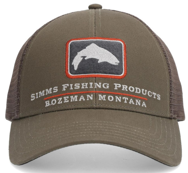Simms Trout Icon Trucker Cap hickory