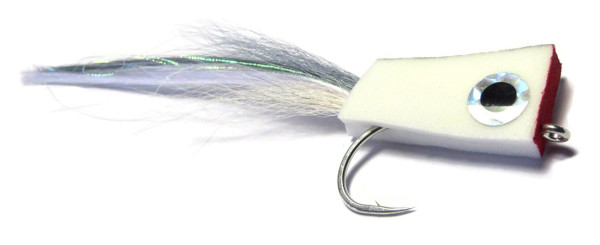 Fishient H2O Streamer - NYAP Not your average popper white/grey