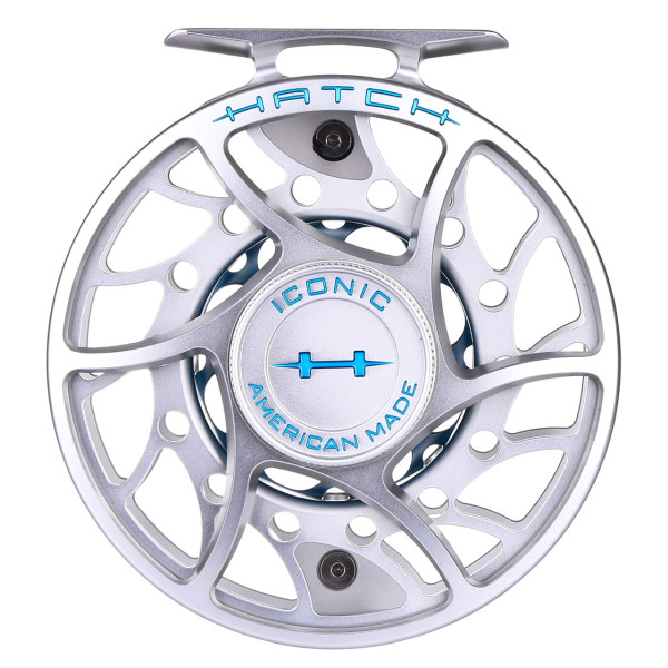 Hatch Iconic Fly Reel Mid Arbor clear/blue