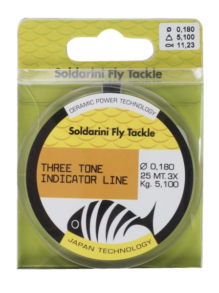 Soldarini Fly Tackle Tricolor Indicator Line orange/black/yellow