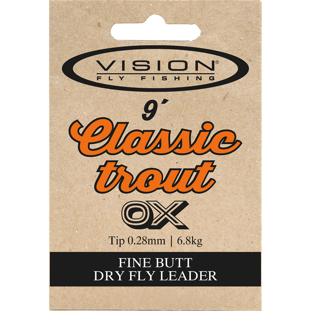 Vision Tapered Leader Classic Trout 9 ft, Monofilament