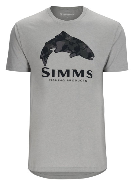 Simms Trout Regiment Camo Fill T-Shirt cinder heather