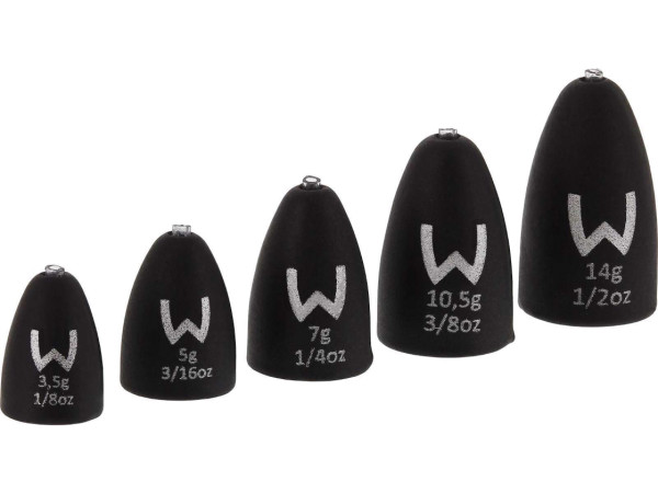 Westin Add-It Tungsten Bullet Weight Matte Black Westin Add-It Tungsten Bullet Weights Matte Black