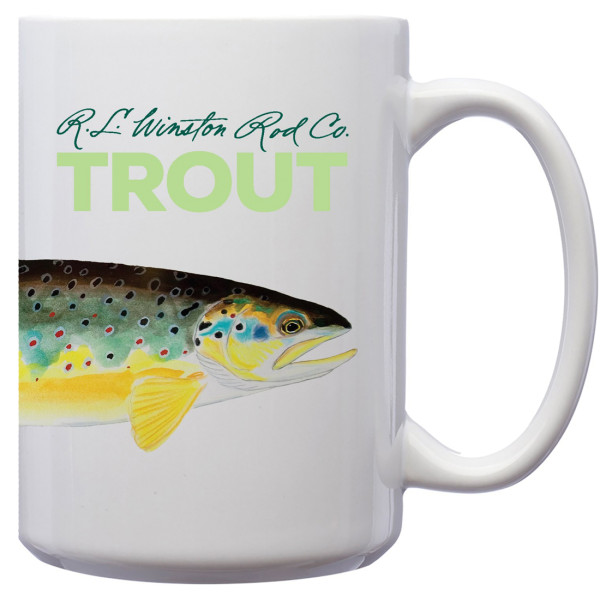 Winston White Mug with Brown Trout