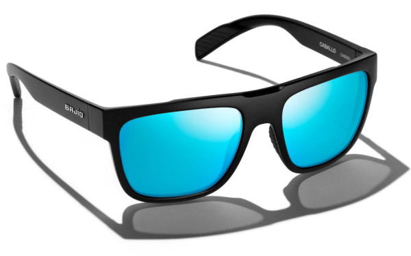 Bajio Polarized Glasses Caballo - Black Matte (Blue Mirror Glass)