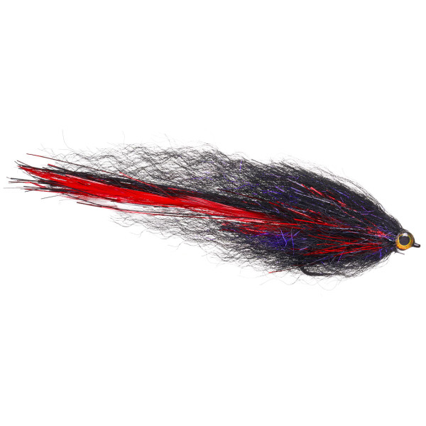 adh-fishing Pike Fly - Fibre Baitfish Bleeding Black