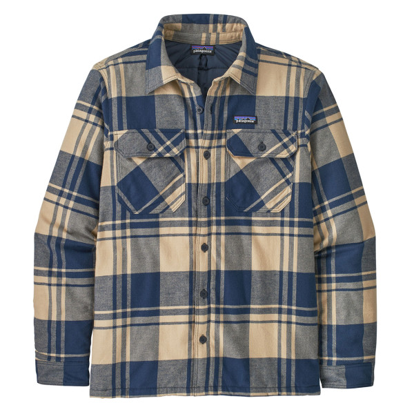 Patagonia M's Insulated Organic Cotton MW Fjord Flannel Shirt LOTN Live Oak: Oar Tan (LOTN)
