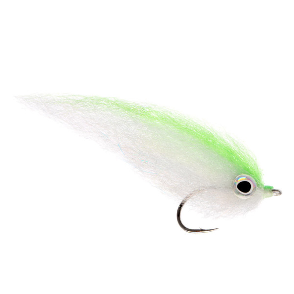 Fishient H2O Streamer - Sculpted Baitfish chartreuse & white