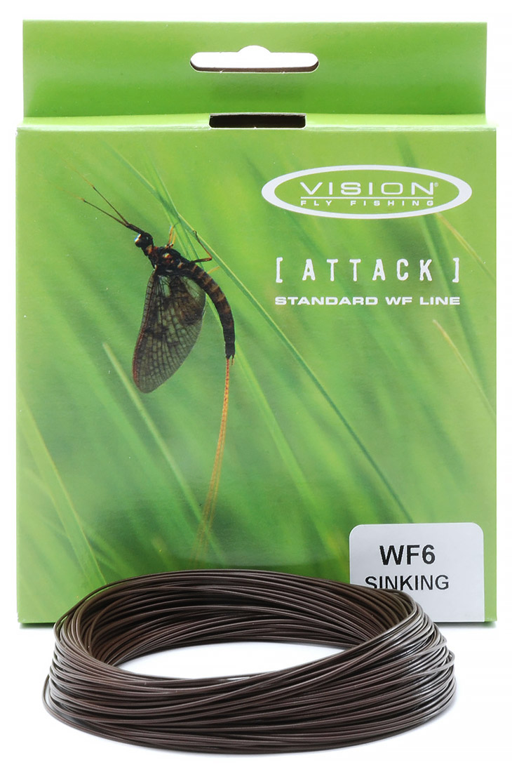 Vision Attack Fly Line Sinking, WF - Sinking, Single-handed, Fly Lines