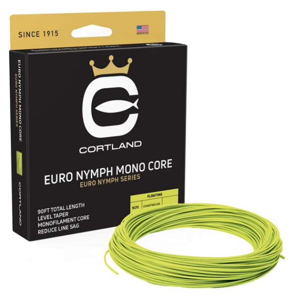 Cortland Hi-Vis Euro Nymph Mono Core Level Fly Line chartreuse